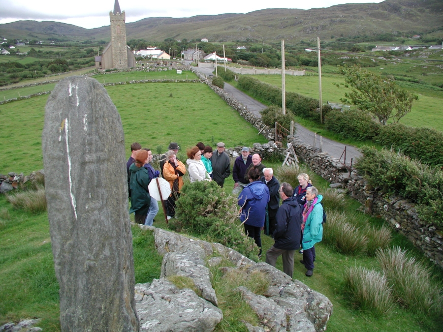 The Colm Cille pilgrimage cuts across the natural landscape of Gleann Cholm Cille.