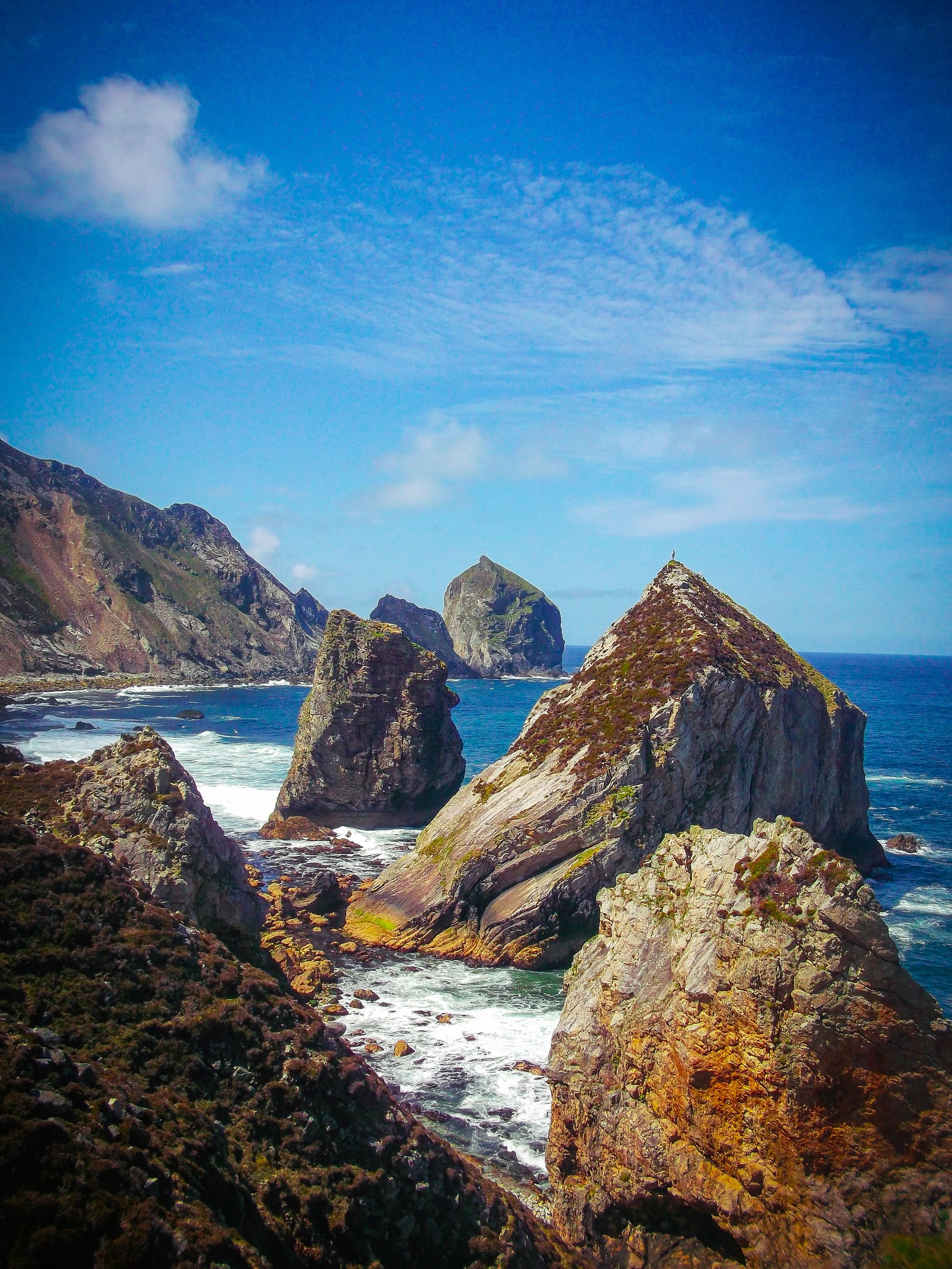 Some sea stacks on the coast outside Gleann Locha