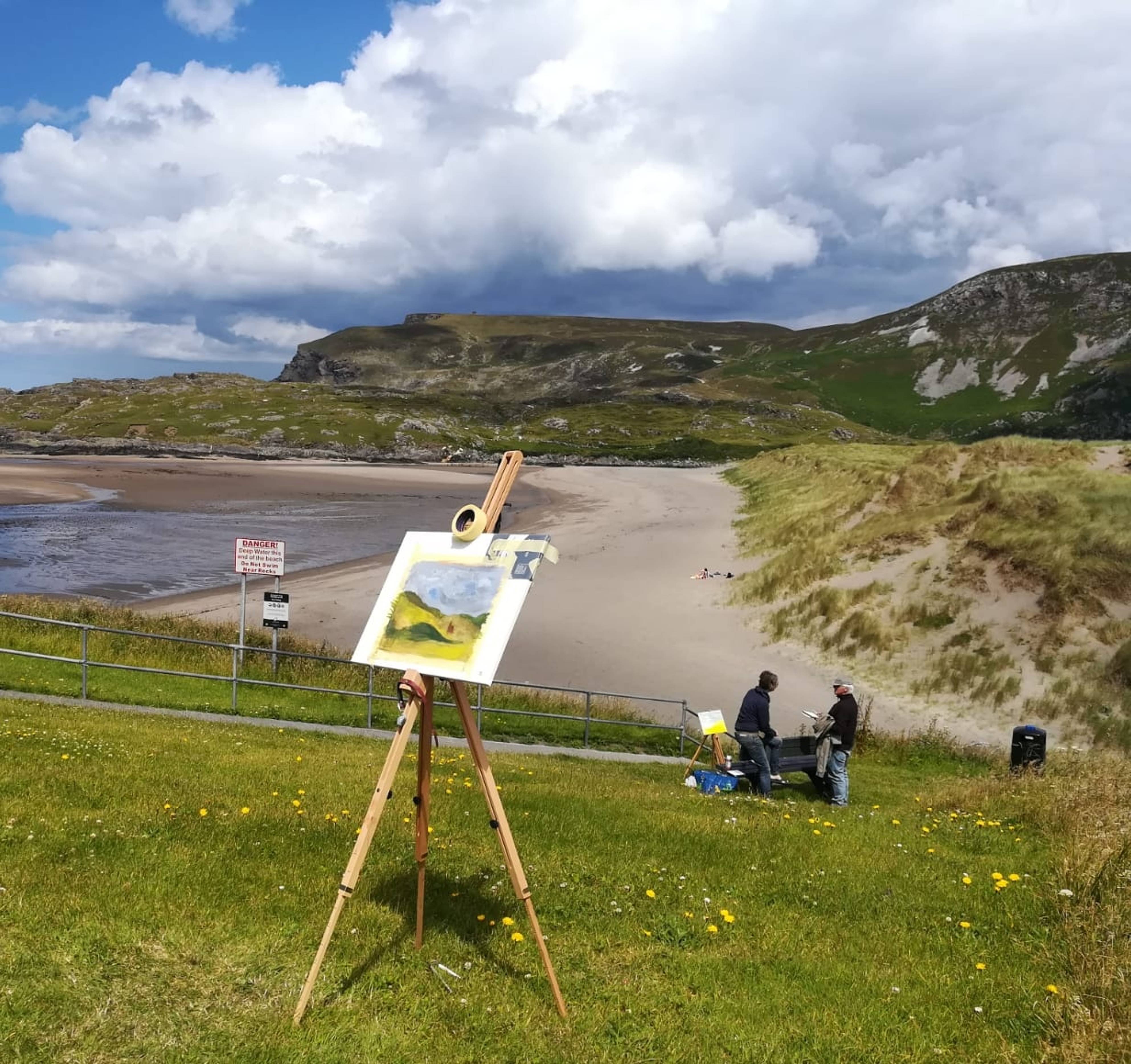 Ag péintéireacht amuigh faoin aer