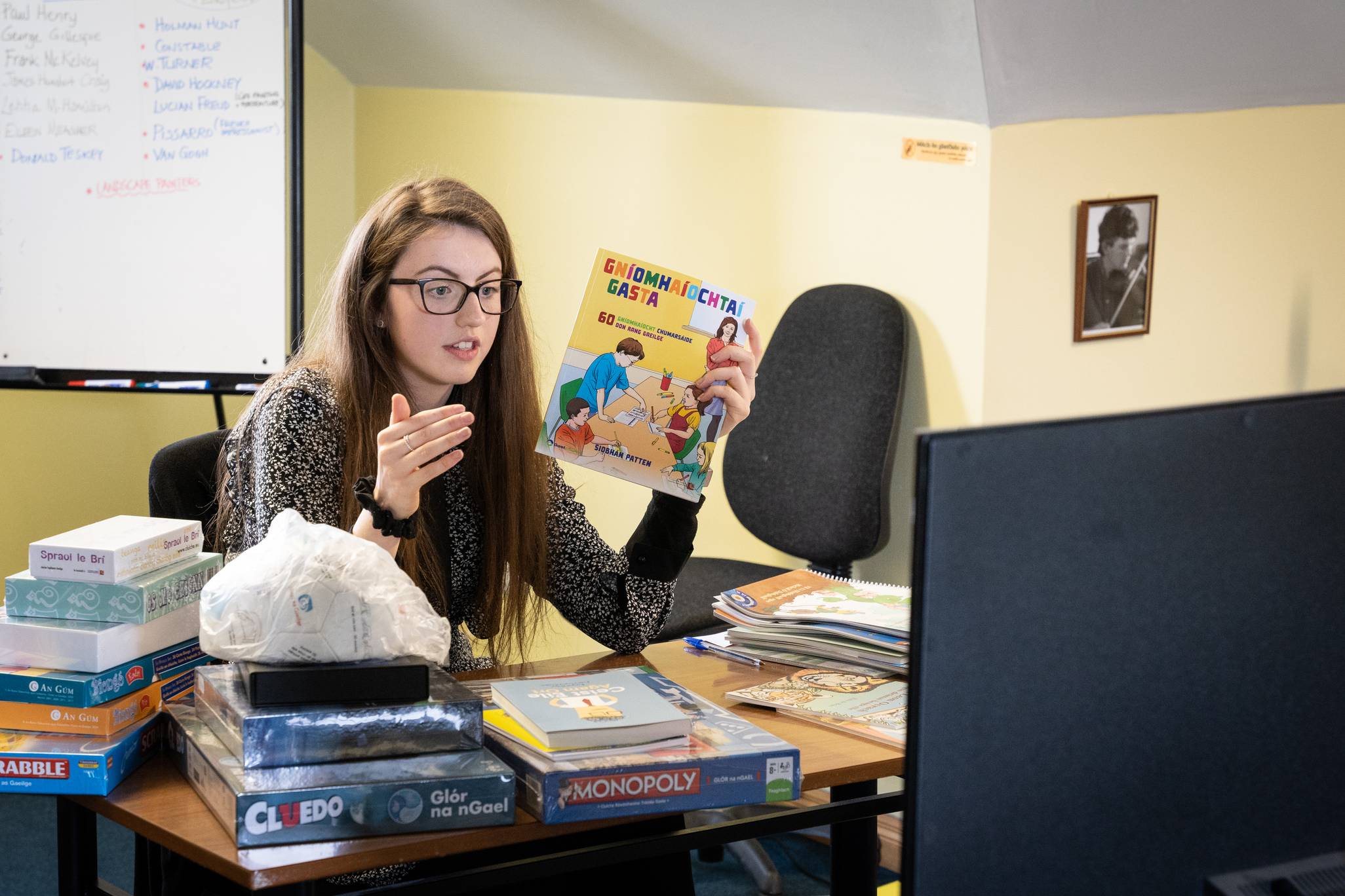 Discussing Irish language resources for school teachers