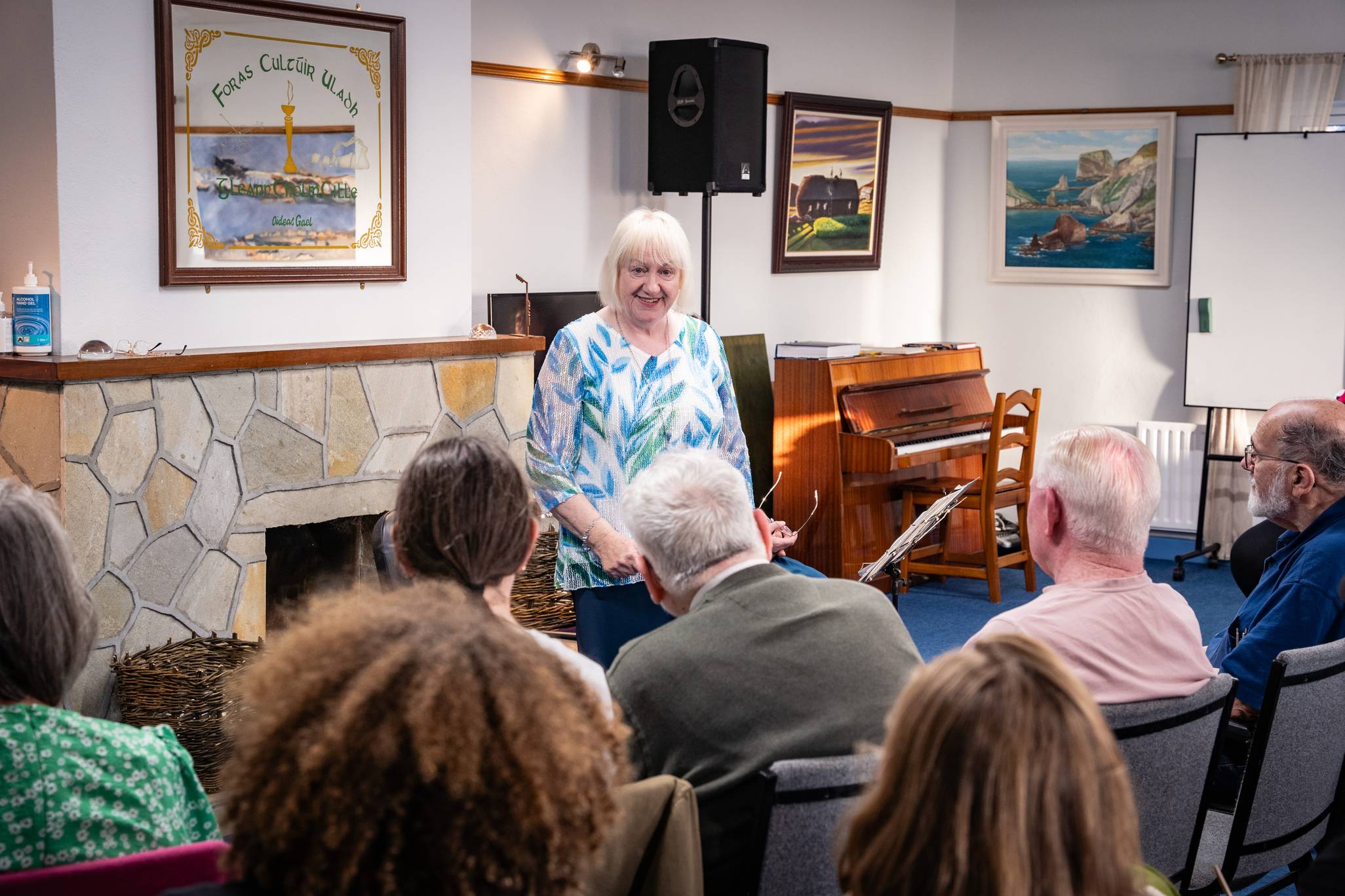 Gearóidín Breathnach gives a performance at Oideas Gael