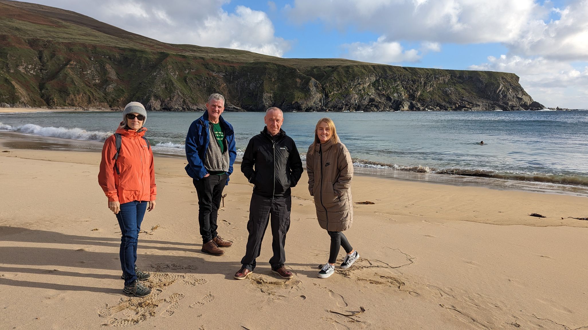Irish language learners at the Silver Strand, Co. Donegal