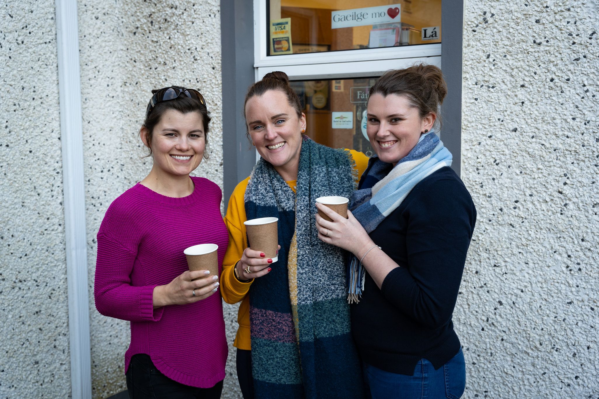 Three participants at the tea break